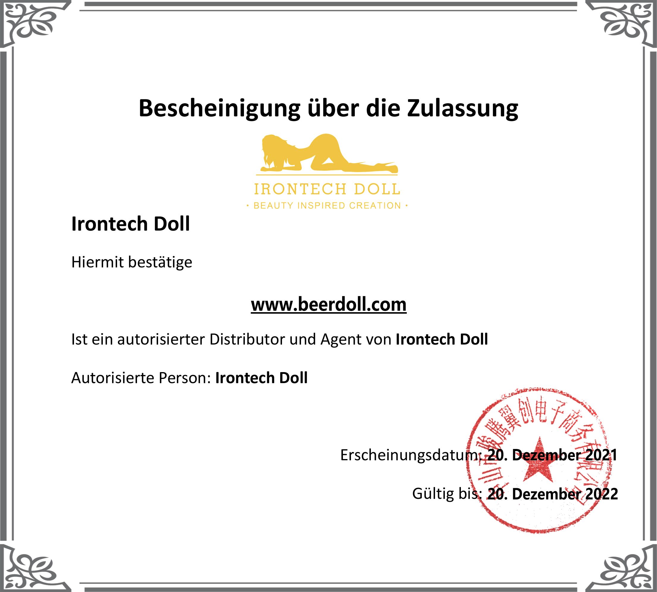 Irontech Doll Zertifikate